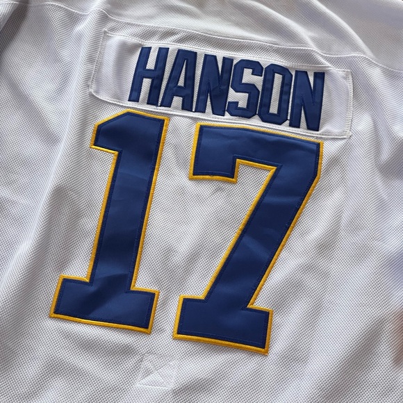Charlestown Chiefs Mad Bros White Hockey Jersey Hanson #17 Size XXXL Fight Strap - Picture 8 of 15